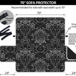 Black And White Tattoo Print Sofa Protector