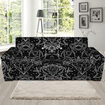 Black And White Tattoo Print Sofa Slipcover