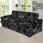 Black And White Tattoo Print Sofa Slipcover