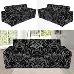 Black And White Tattoo Print Sofa Slipcover