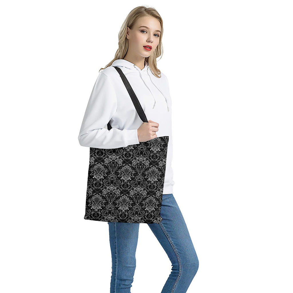 Black And White Tattoo Print Tote Bag