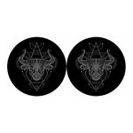 Black And White Taurus Sign Print Car Coasters