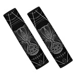Black And White Taurus Sign Print Car Seat Belt Covers