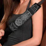 Black And White Taurus Sign Print Car Seat Belt Covers