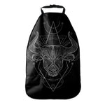 Black And White Taurus Sign Print Car Seat Organizers