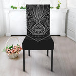 Black And White Taurus Sign Print Dining Chair Slipcover