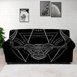Black And White Taurus Sign Print Sofa Cover