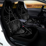 Black And White Taurus Sign Print Universal Fit Car Seat Covers