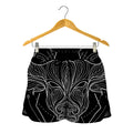 Black And White Taurus Sign Print Women's Shorts