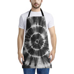 Black And White Tie Dye Print Apron