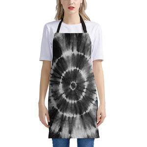 Black And White Tie Dye Print Apron