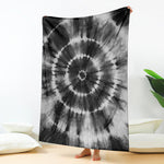 Black And White Tie Dye Print Blanket