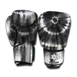 Black And White Tie Dye Print Boxing Gloves