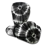 Black And White Tie Dye Print Boxing Gloves