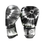 Black And White Tie Dye Print Boxing Gloves