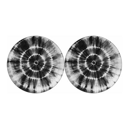 Black And White Tie Dye Print Car Coasters
