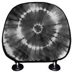 Black And White Tie Dye Print Car Headrest Covers