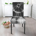 Black And White Tie Dye Print Dining Chair Slipcover