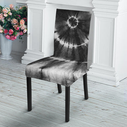 Black And White Tie Dye Print Dining Chair Slipcover