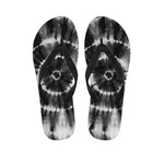 Black And White Tie Dye Print Flip Flops