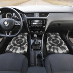 Black And White Tie Dye Print Front Car Floor Mats