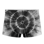 Black And White Tie Dye Print Men's Boxer Briefs