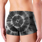 Black And White Tie Dye Print Men's Boxer Briefs