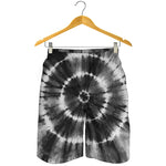 Black And White Tie Dye Print Men's Shorts