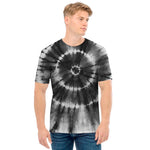 Black And White Tie Dye Print Men's T-Shirt