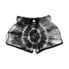 Black And White Tie Dye Print Muay Thai Boxing Shorts