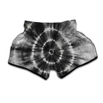 Black And White Tie Dye Print Muay Thai Boxing Shorts
