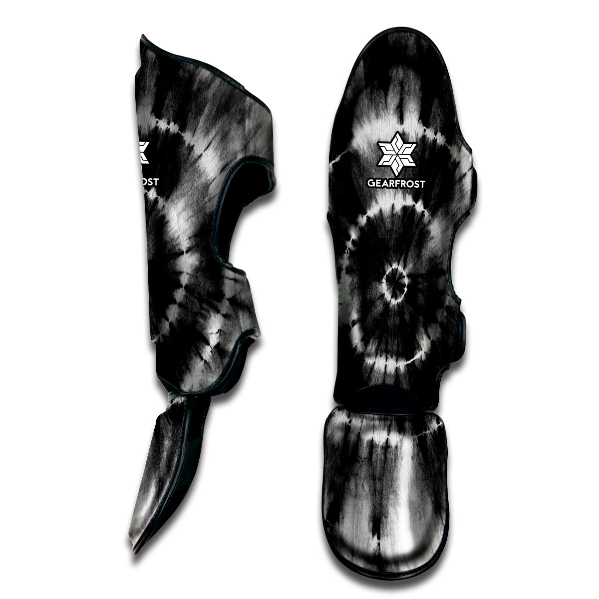 Black And White Tie Dye Print Muay Thai Shin Guard