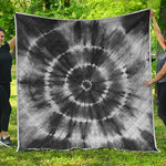Black And White Tie Dye Print Quilt