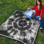 Black And White Tie Dye Print Quilt