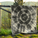Black And White Tie Dye Print Quilt