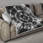 Black And White Tie Dye Print Quilt