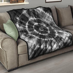 Black And White Tie Dye Print Quilt