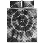 Black And White Tie Dye Print Quilt Bed Set