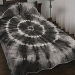 Black And White Tie Dye Print Quilt Bed Set