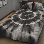 Black And White Tie Dye Print Quilt Bed Set