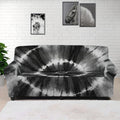 Black And White Tie Dye Print Sofa Cover