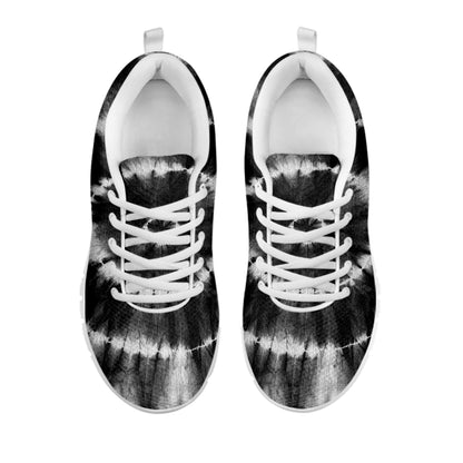 Black And White Tie Dye Print White Sneakers