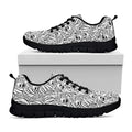 Black And White Tiger Pattern Print Black Running Shoes