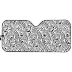 Black And White Tiger Pattern Print Car Sun Shade