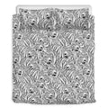 Black And White Tiger Pattern Print Duvet Cover Bedding Set