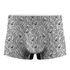 Black And White Tiger Pattern Print Men's Boxer Briefs