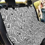 Black And White Tiger Pattern Print Pet Car Back Seat Cover