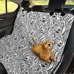 Black And White Tiger Pattern Print Pet Car Back Seat Cover