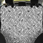 Black And White Tiger Pattern Print Pet Car Back Seat Cover