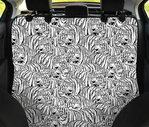 Black And White Tiger Pattern Print Pet Car Back Seat Cover